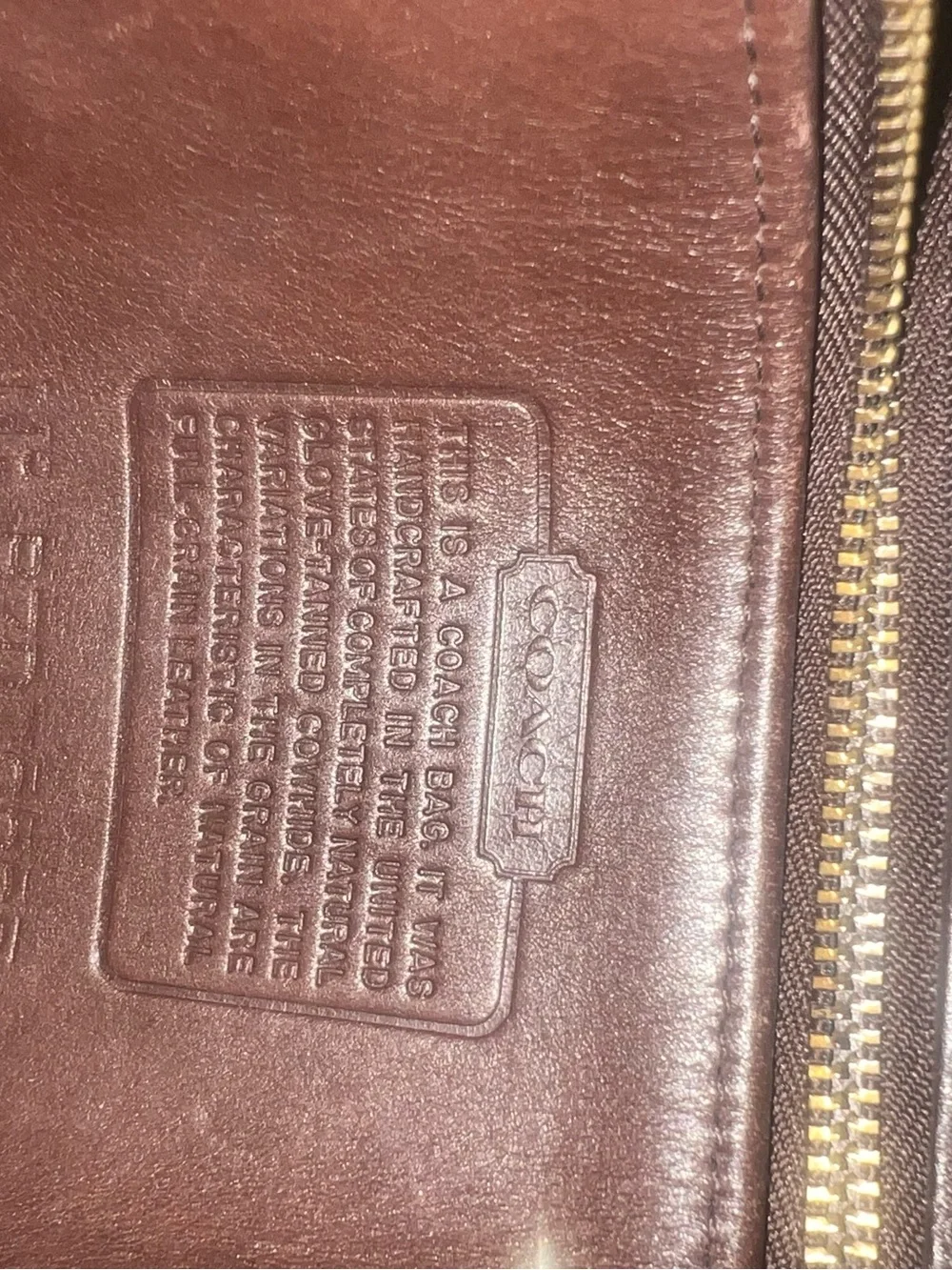 Vintage Coach Brown Leather Mini Purse (Style #9993)